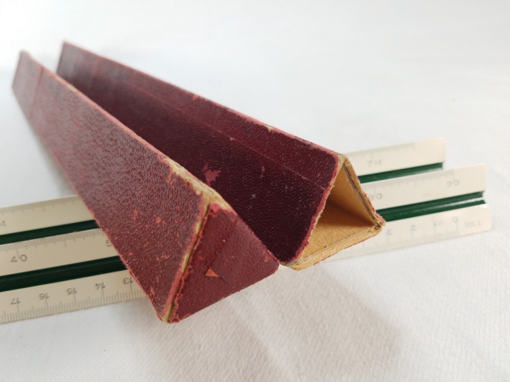x2 Marabu 9070 Triangular Ruler 1:20 1:100 with Original Cases