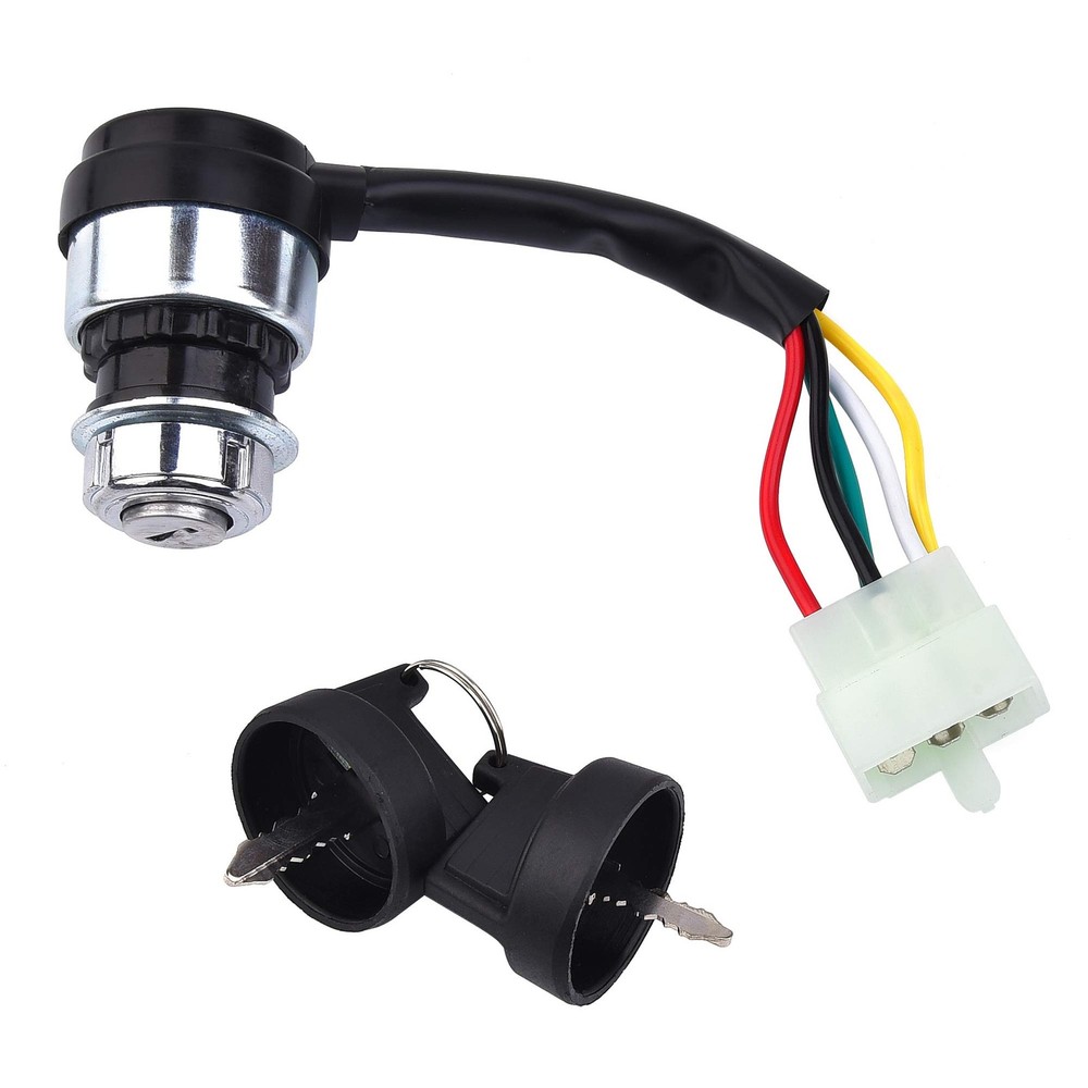 WEIYINGSI 5 Wire Ignition Key Switch with Dustproof/Waterproof Covers for...