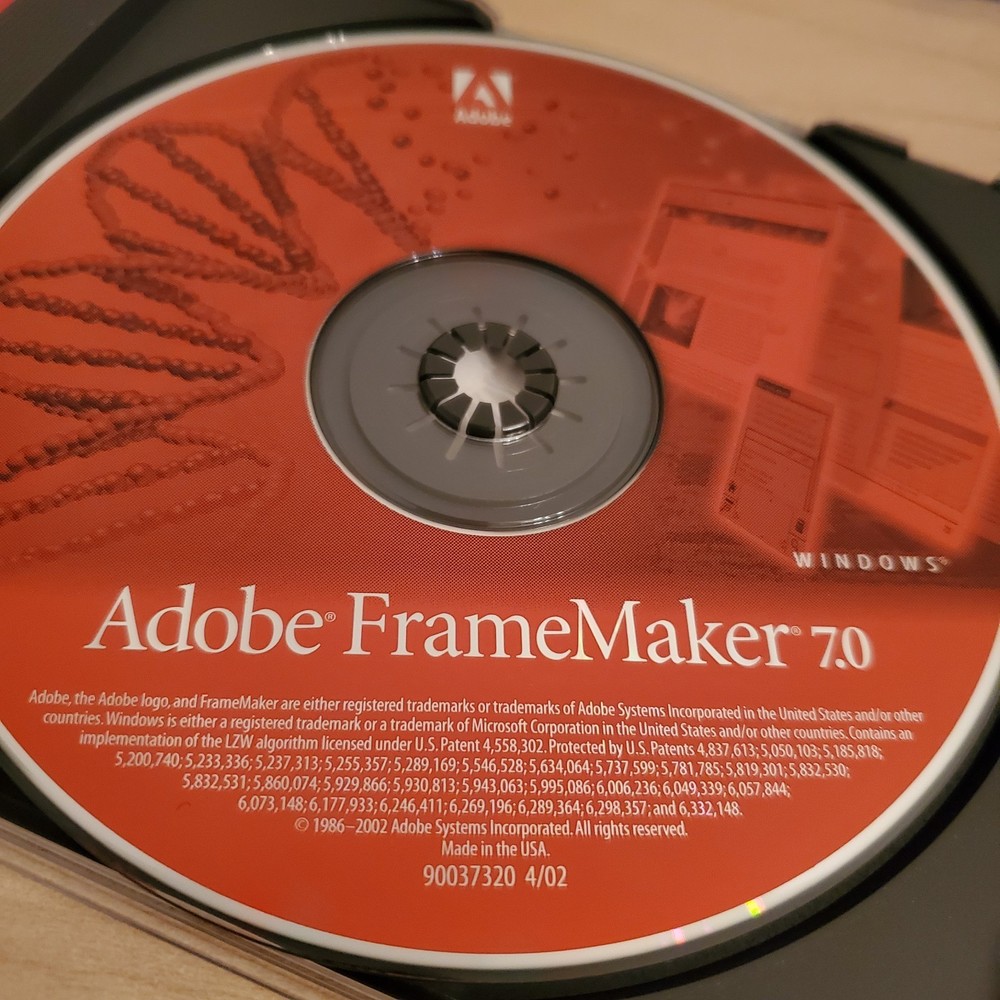 Adobe FrameMaker 7.0 for Windows & Serial Number