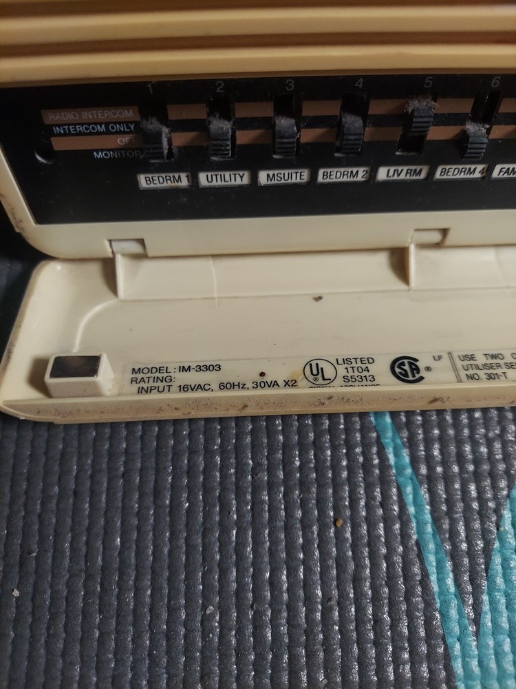 NuTone IM-3303 intercom system with radio and speakers, untested.