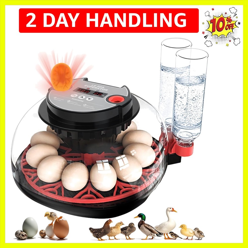 12 Egg Incubators for Hatching Eggs Automatic Egg Incubator with Temperature ...