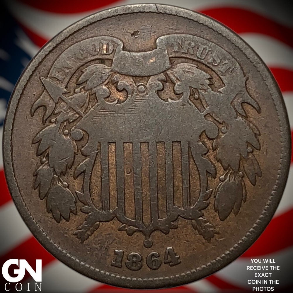 1864 2 Cent Piece Y8286