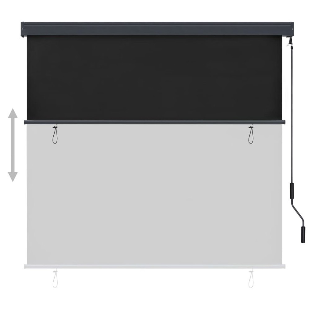 Roller Shade Anthracite Polyester 63.0 x 98.4 in Retractable