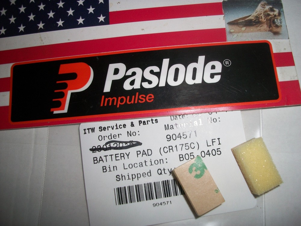 Paslode Part # 904571 BATTERY PAD (2 Pads)