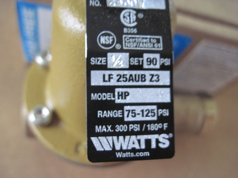 Lot of 2 Watts 1/2 LF25AUB-HP-Z3 Water Pressure Reducing Valve, FOR PARTS