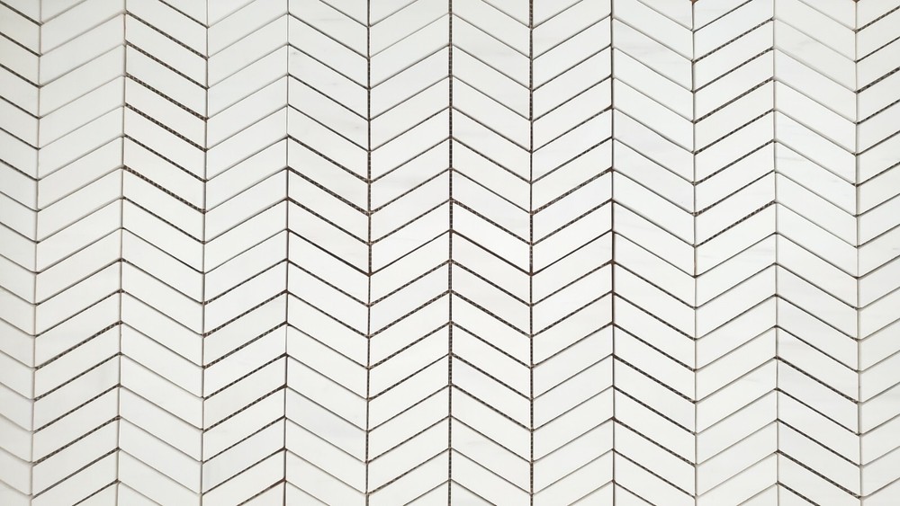 Chevron Dolomit Polished Marble Mosaic Tile