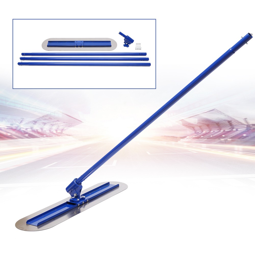 48”x12” Blue Float Concrete Tool Cement Pavement Trowel Float w/5.9ft Poles