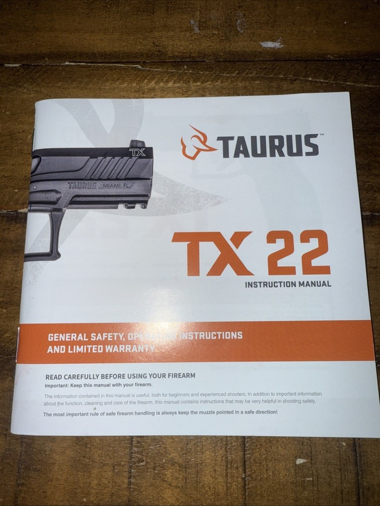 Taurus TX 22 Manual - NEW Comb Bound Color Copy