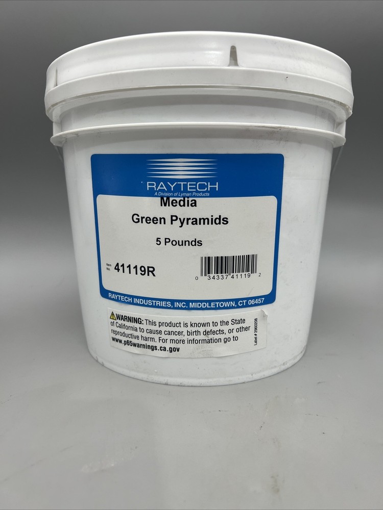 RAYTECH 41-119 Plastic Media,Pyramid, Green,1/4" 5UJY4