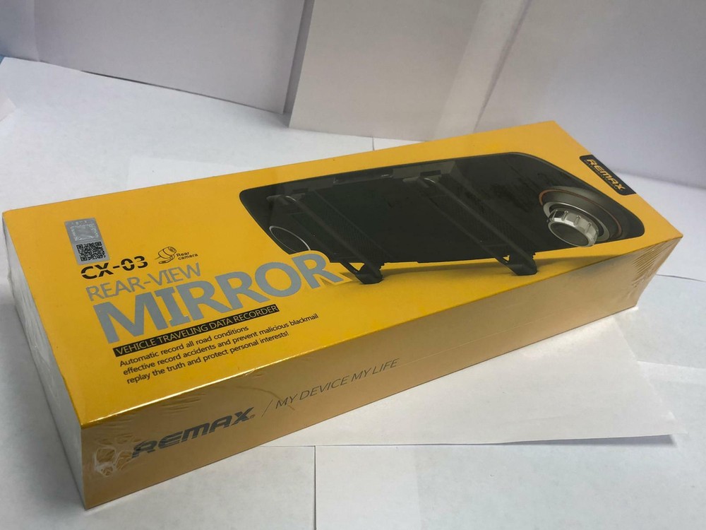 DASHCAM Front & Rear View Camera + Mirror + Data Recorder + Microphone Remax