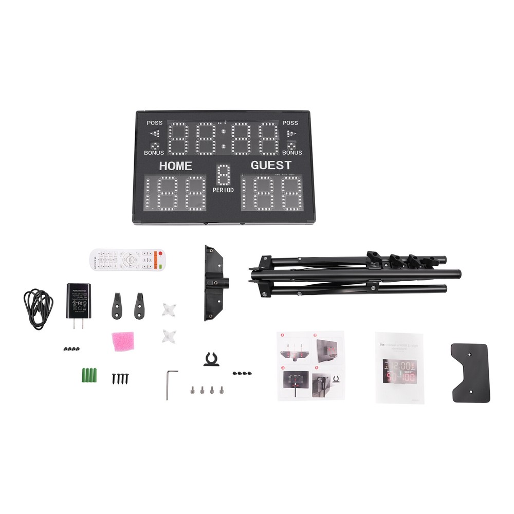 Electronic Digital Scoreboard with Timer – Freestanding LED Display