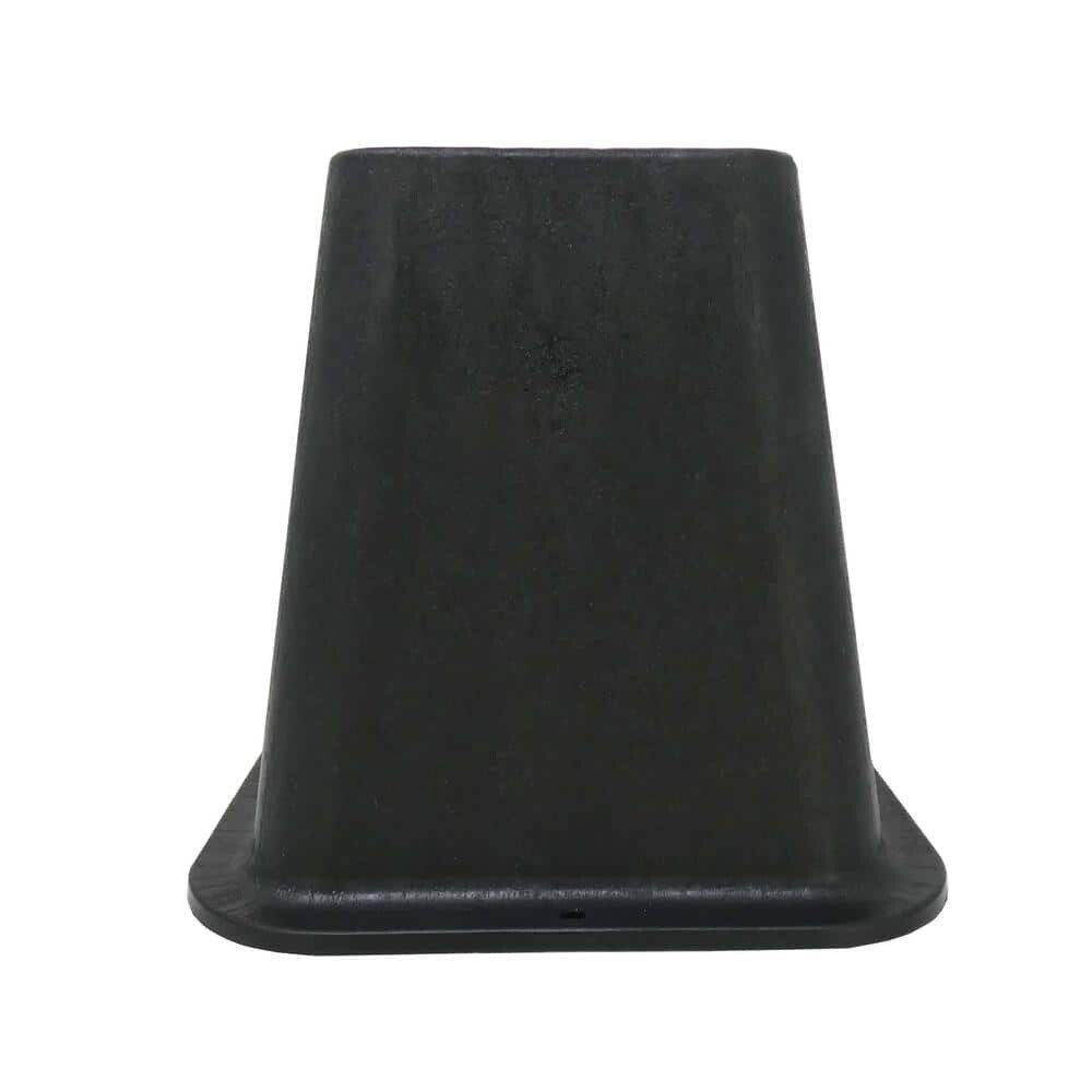 6 Inch Bed Risers 4-Pack Durable Heavy Duty Construction Ensures Black New