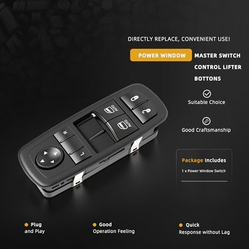 Power Window Master Switch Control Lifter Bottons for Dodge Challenger (Double