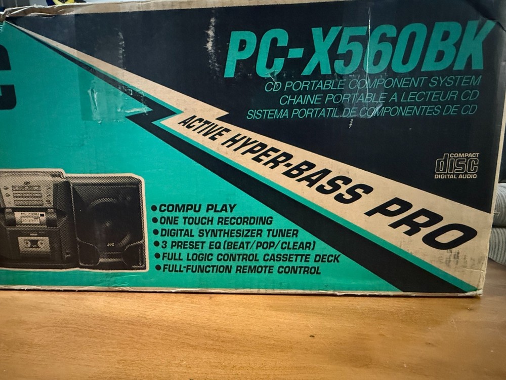 NEW JVC PC-X560BK CD Portable Component System - New In Box!