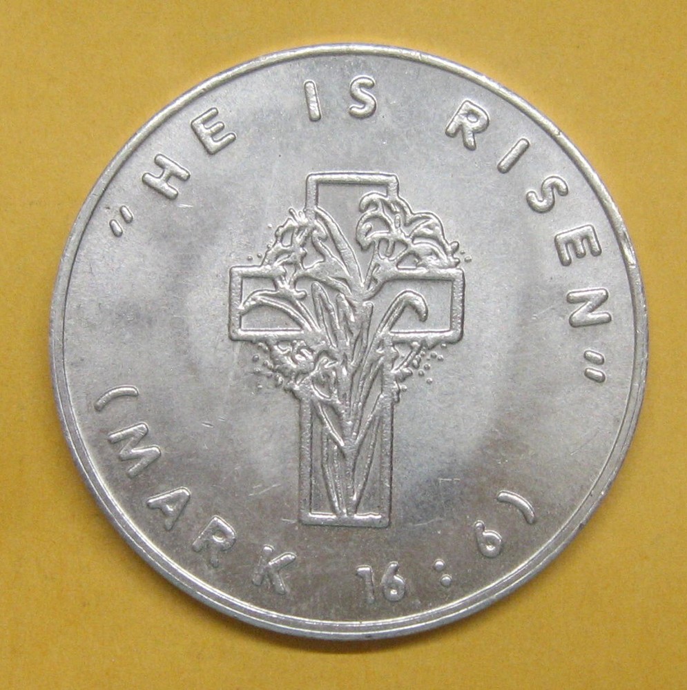 " He Is Risen " ( Mark 16 : 6 ) Medal Take a Look