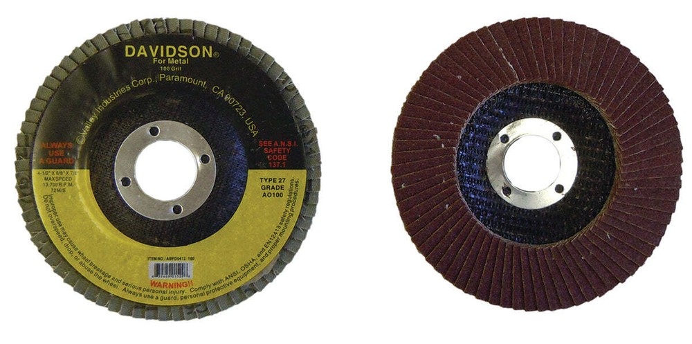 4.5" 100 Grit Flap Wheel for Angle Grinder, Fits 7/8" Arbor