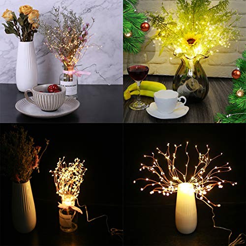 4 Pack Starburst Sphere Lights,200 LED Firework Lights, 8 1 4 pcs Warm White