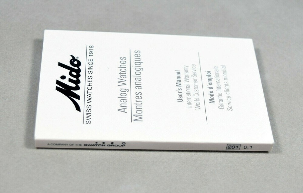 Mido Analog Watch General Operating Instructions Booklet User's Manual Book