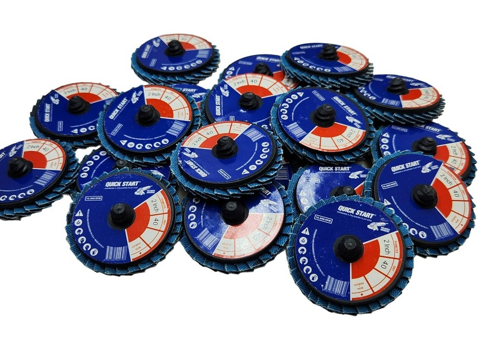 20 Pack - 3" Mini Flap Discs  Quick Change Sanding Disc- 100 Grit