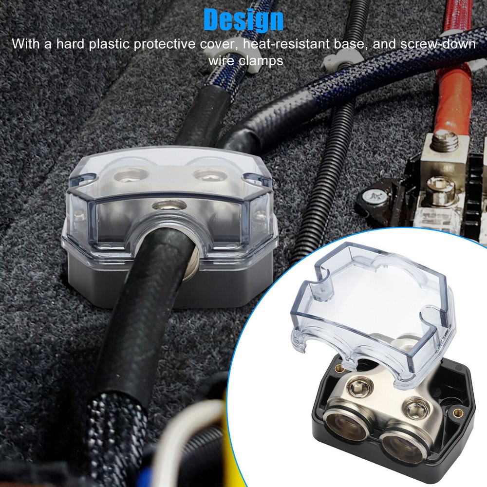 1 Way In 2 Ways Out Distribution Block for Car Audio Systems