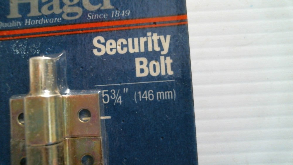 Hager 5-3/4" Security Bolt (CD1403 US4) FS