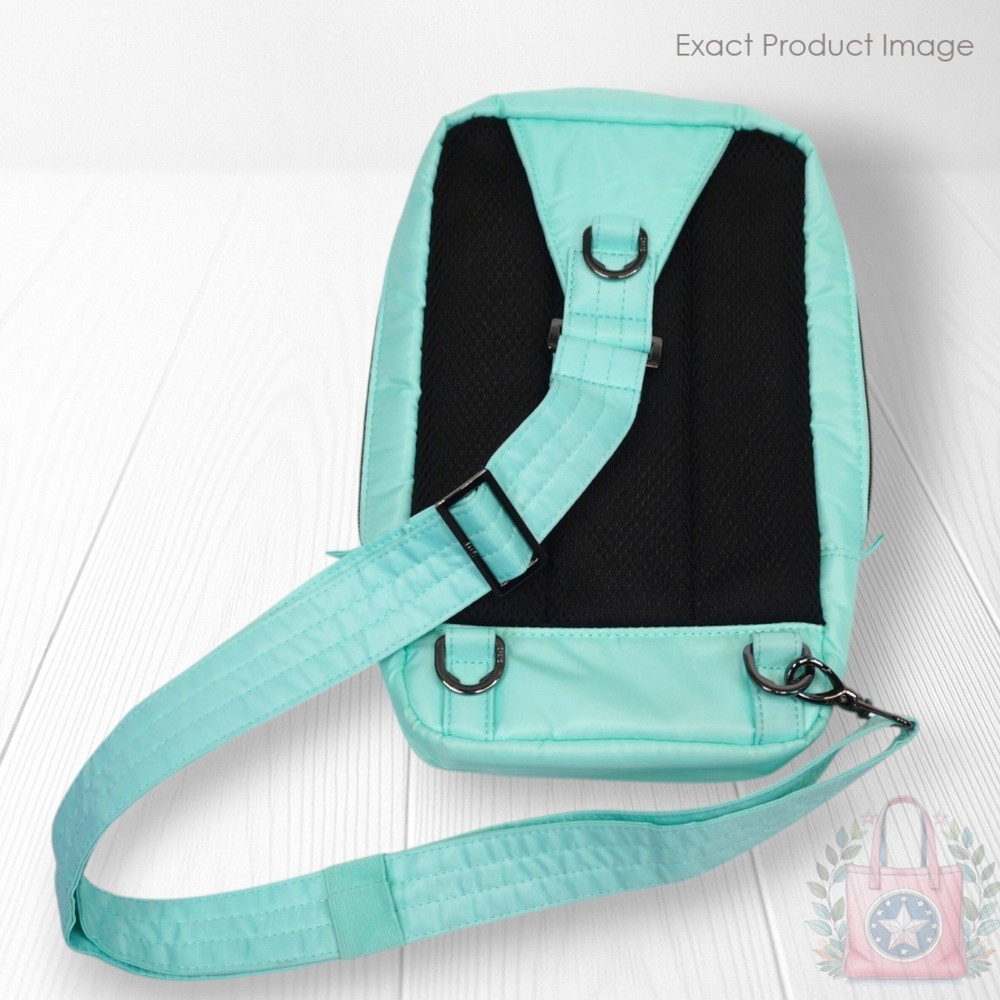 ❤️ Lug Tailback Aquamarine Sling Crossbody Backpack RFID
