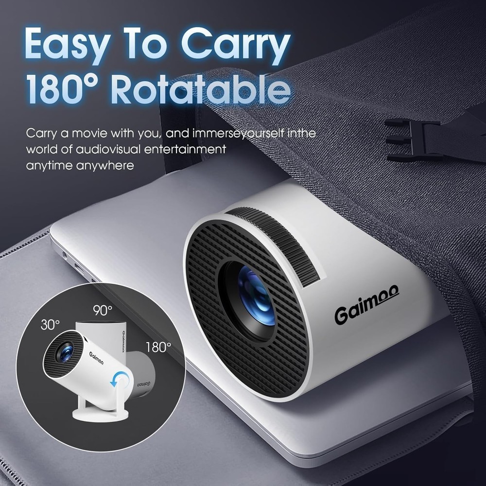Mini Projector with WiFi and Bluetooth Built-in Apps Smart Projector Support ...