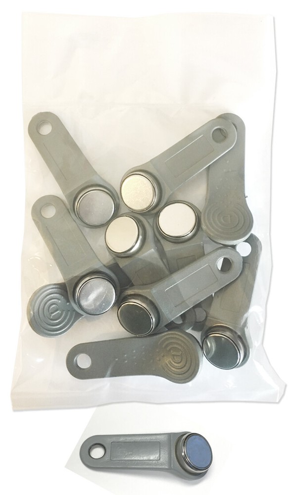 Gray Keytabs iButtons for iButton Job Site Time Clock