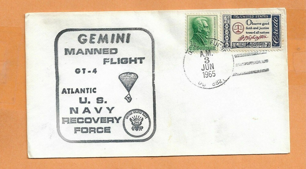 GEMINI MANNED FLIGHT GT-4 LAUNCH JUN 3,1965  SPACE COVER