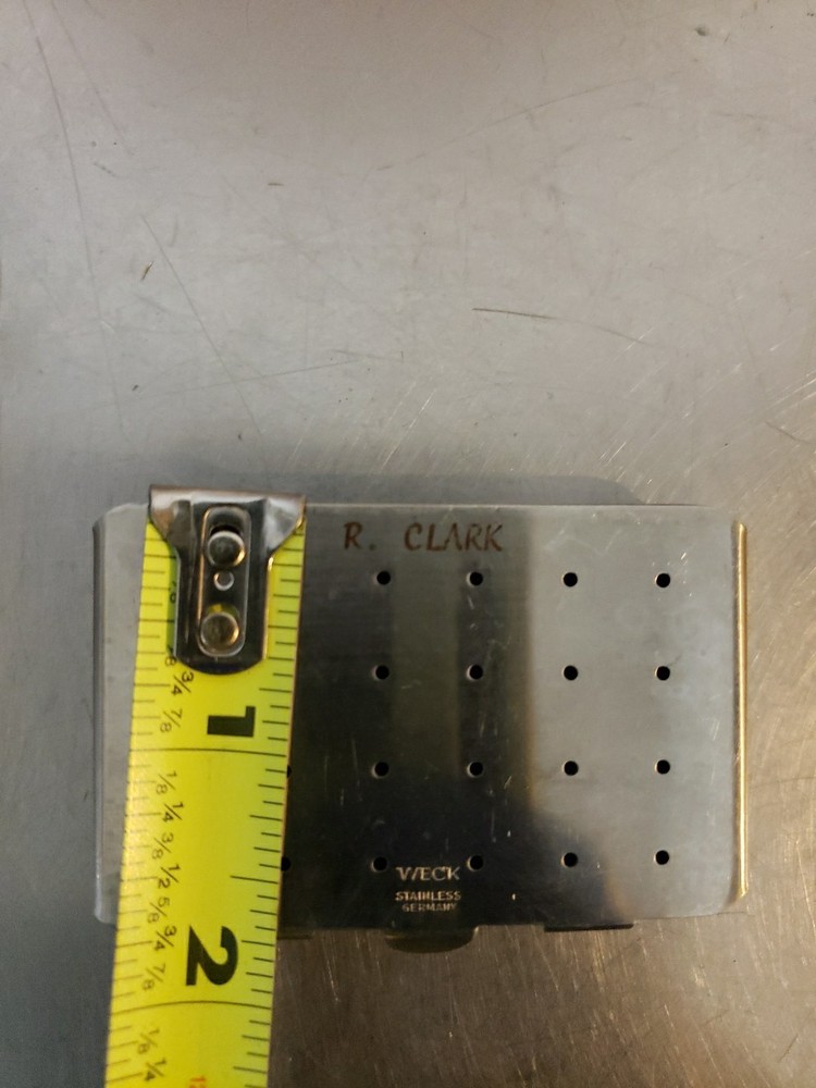 R. Clark Instruments Weck Perforated Sterilization Case Surgical