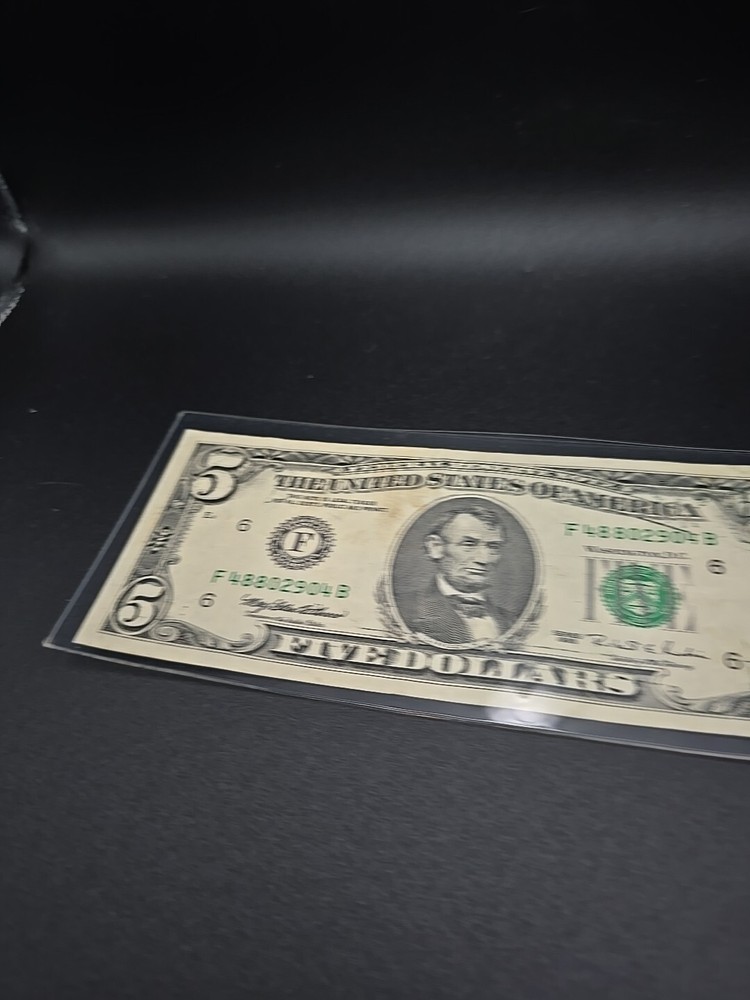 1995 $5 FRN - Printing Overprint