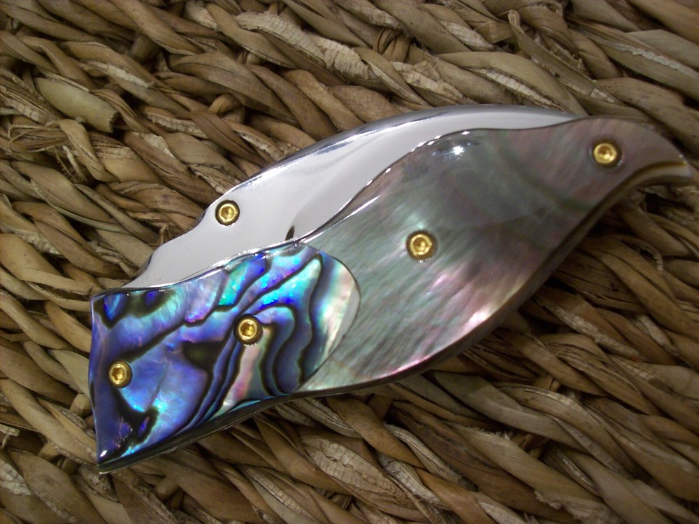 CUSTOM THAILAND KNIFE / BLACK PEARL / ABALONE / NEW 2017