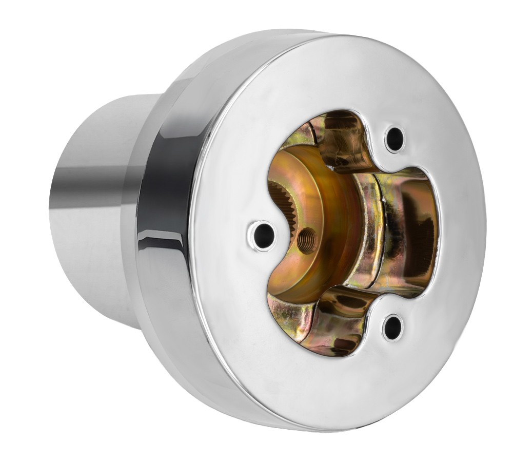 18"Wood 3-Spoke Fire Pattern Steering Wheel Kit w/Adapter Hub for Freightliner