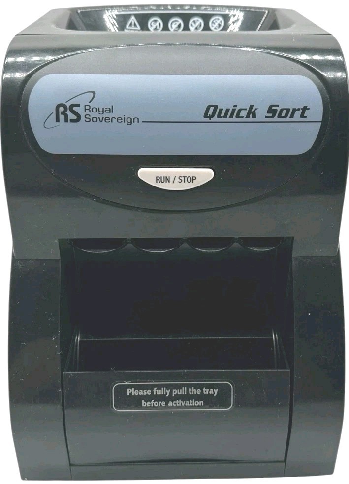 Royal Sovereign Quick Sort Counter Top Coin Sorting Machine QS-2AN