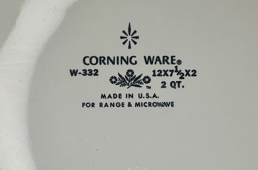 Corning Ware Wheat W-21 2-Quart Open Roaster 13”x9”x2”