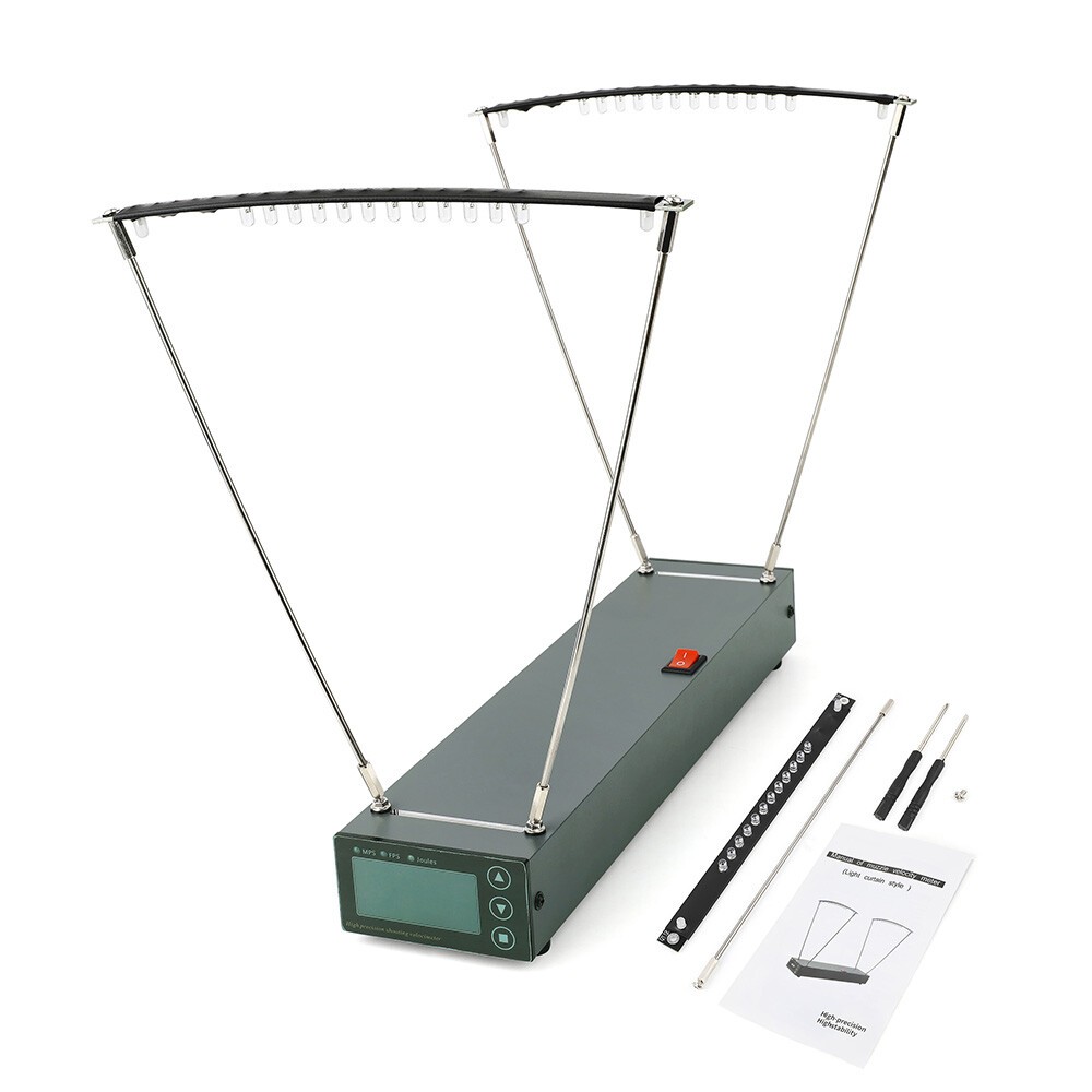 Archery Accuracy Speed Chronograph 1-2000m/s Multi-Functional Tester Aluminum