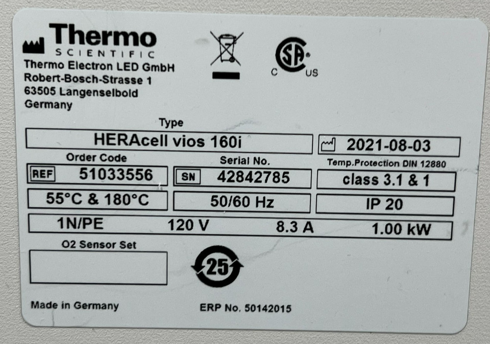 Thermo HERAcell vios 160i CO2 Incubator Dual Stack, Copper *used working