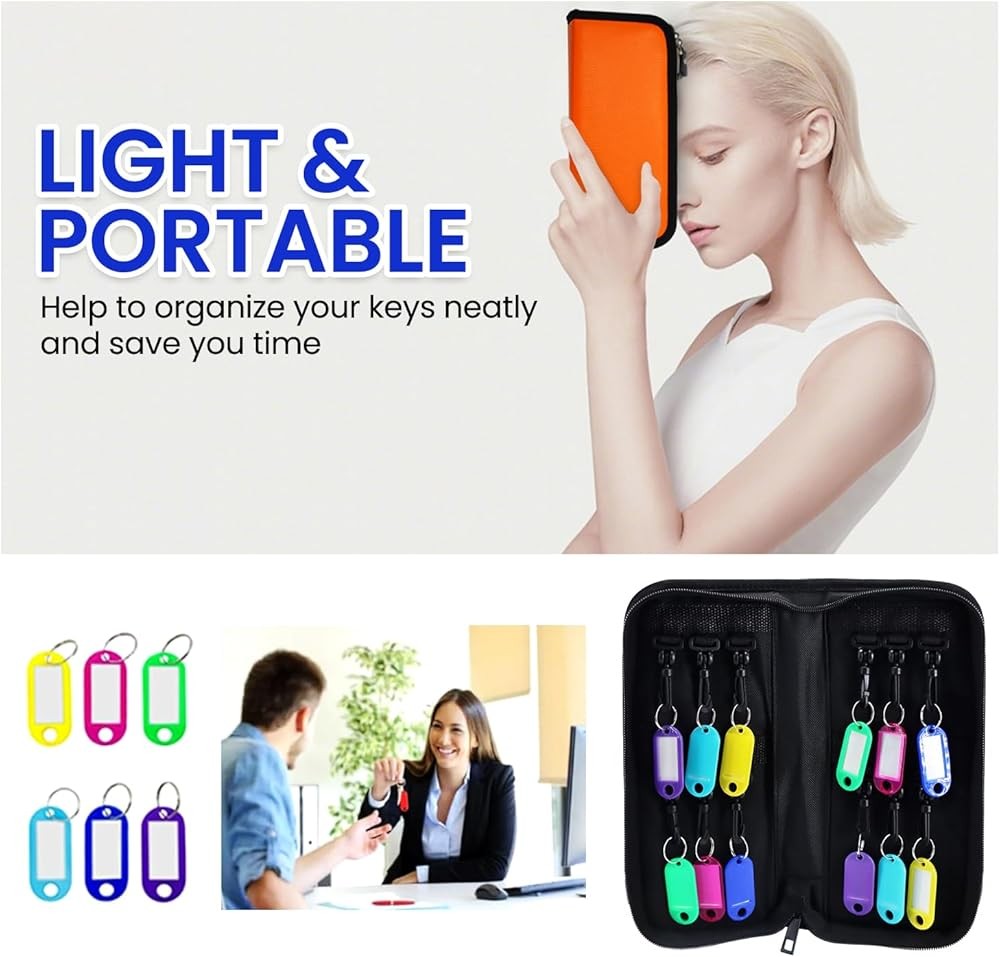 Portable Key Organizer with Handle, Fireproof and Waterproof Key Case, Key
