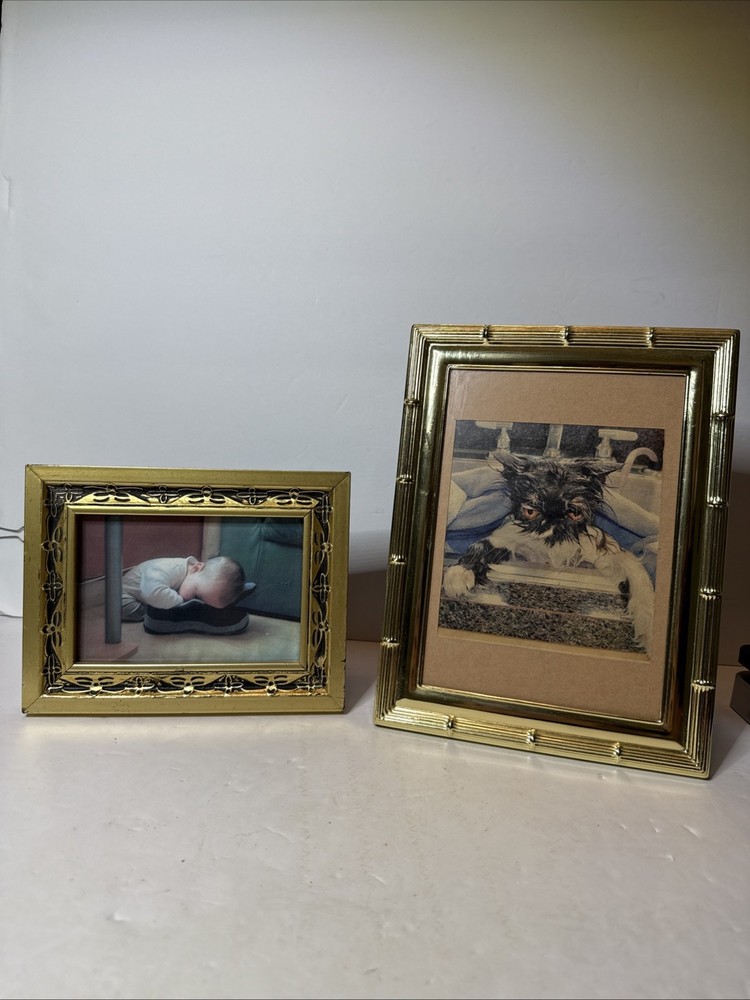 Pair Of Gold Tone Picture Frames
