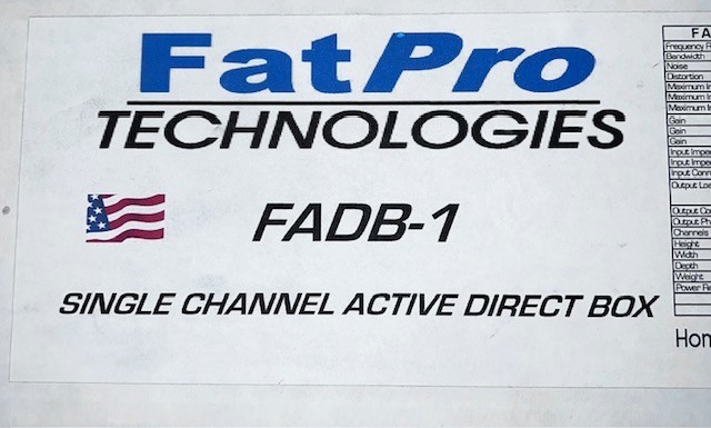 FatPro Tech FADB-1 Single Channel Active DIrect Box