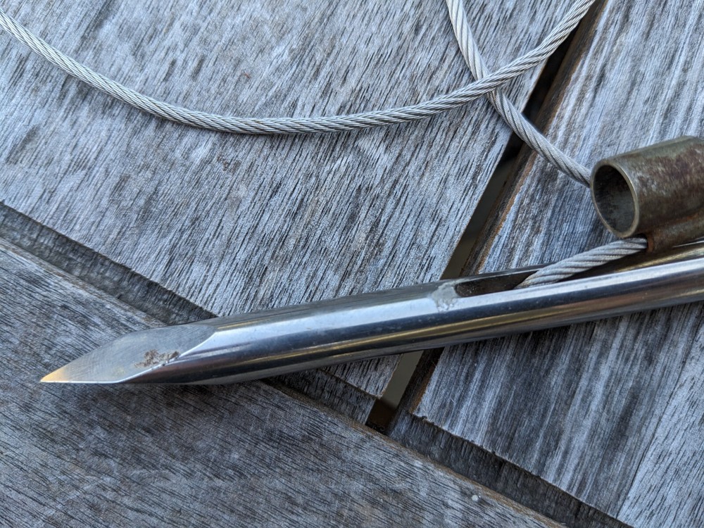 Two Original Alexander 3/8" Cable Speagun Sliptips