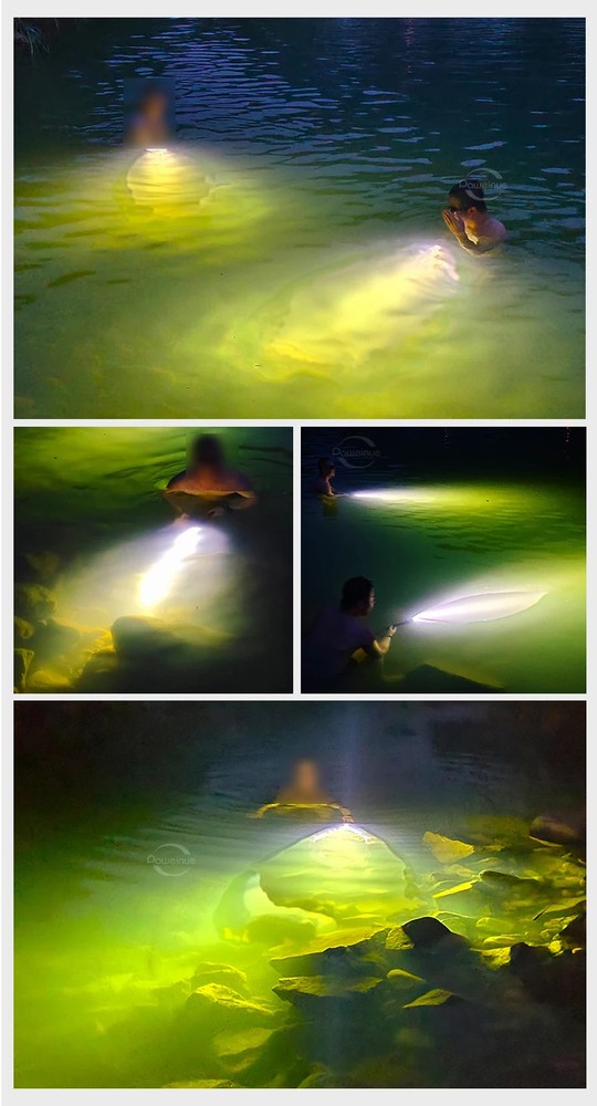 Professional Diving Torch XHP199 Scuba Flashlight Underwater Torch Light