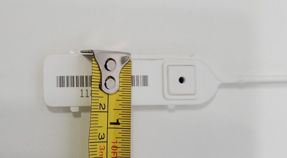Plastic Security Cable Seals 50 Pack Barcode Tags Tamper Proof Inventory White S