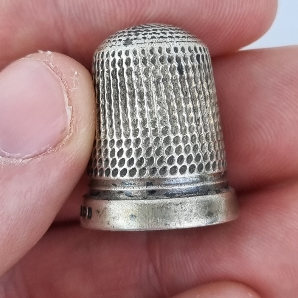 Antique Solid Silver Thimble Birmingham 1916 James Swann