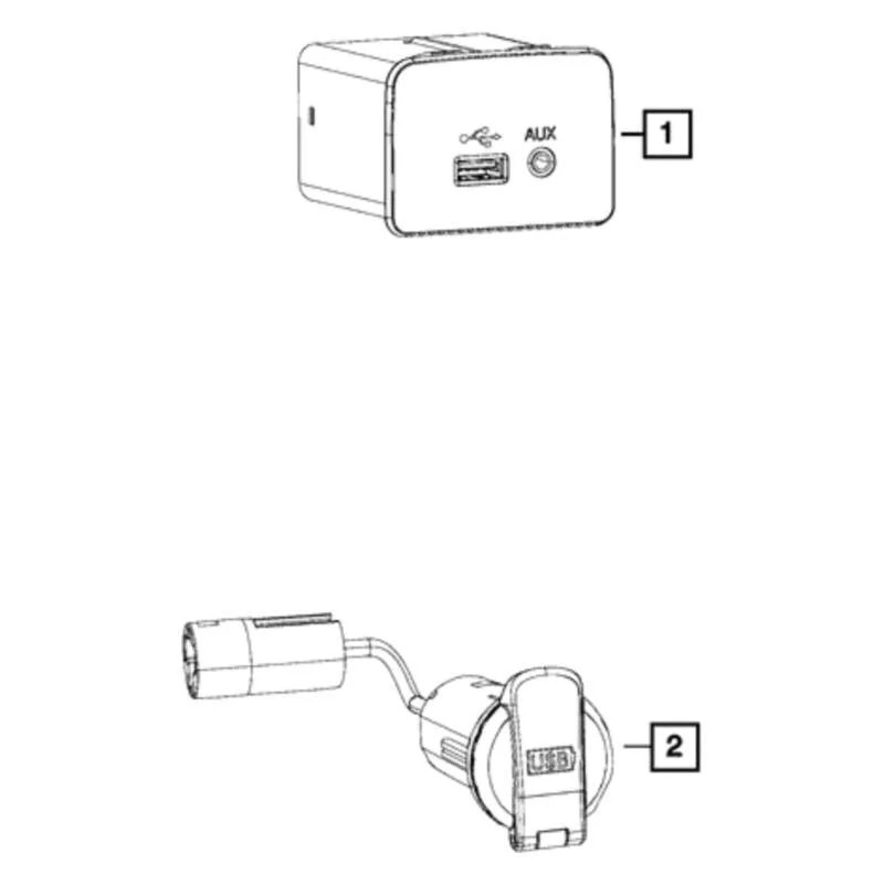 Ram 68322813AD Audio Auxiliary Jack