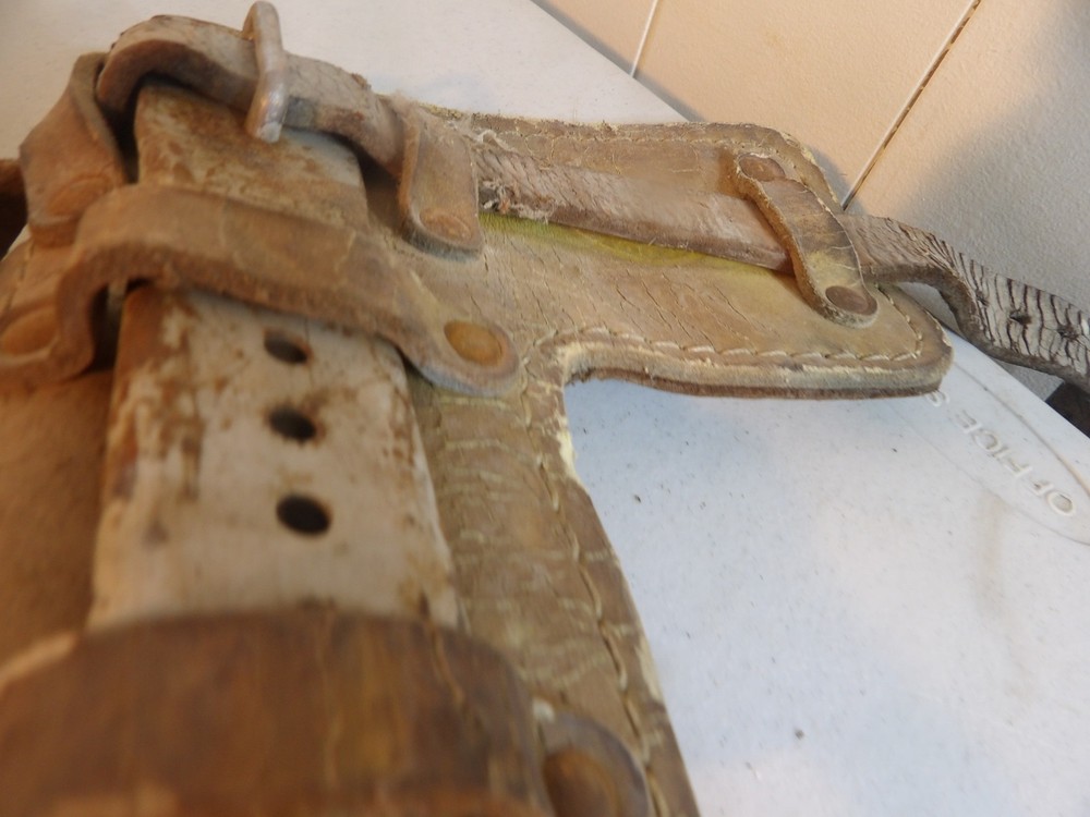 Tree Climbing Spikes ( leather in bad condition )