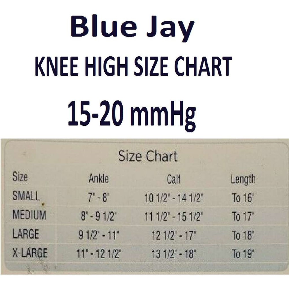 Blue Jay Microfiber Knee Highs 15-20mmhg (Beige) Medium