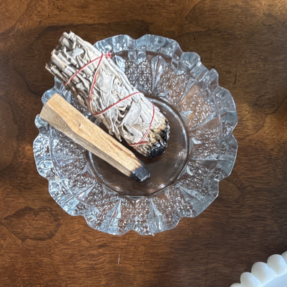 Vintage Glass Ashtray marked Indonesia