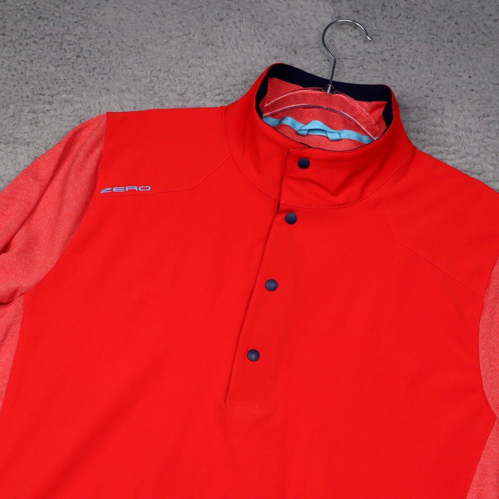Zero Restriction Z710 Snap Pullover Mens Medium Red Heather Performance Golf