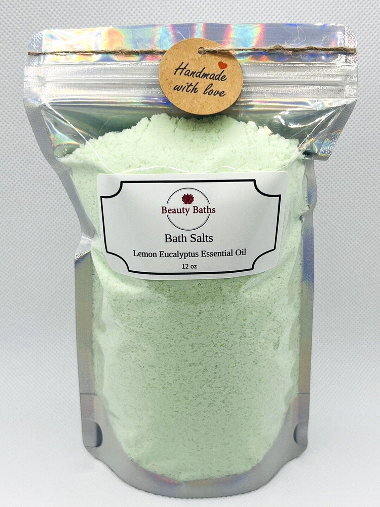 Value Size Lemon Eucalyptus Bath Salts Epsom salt bath soak gift for her body